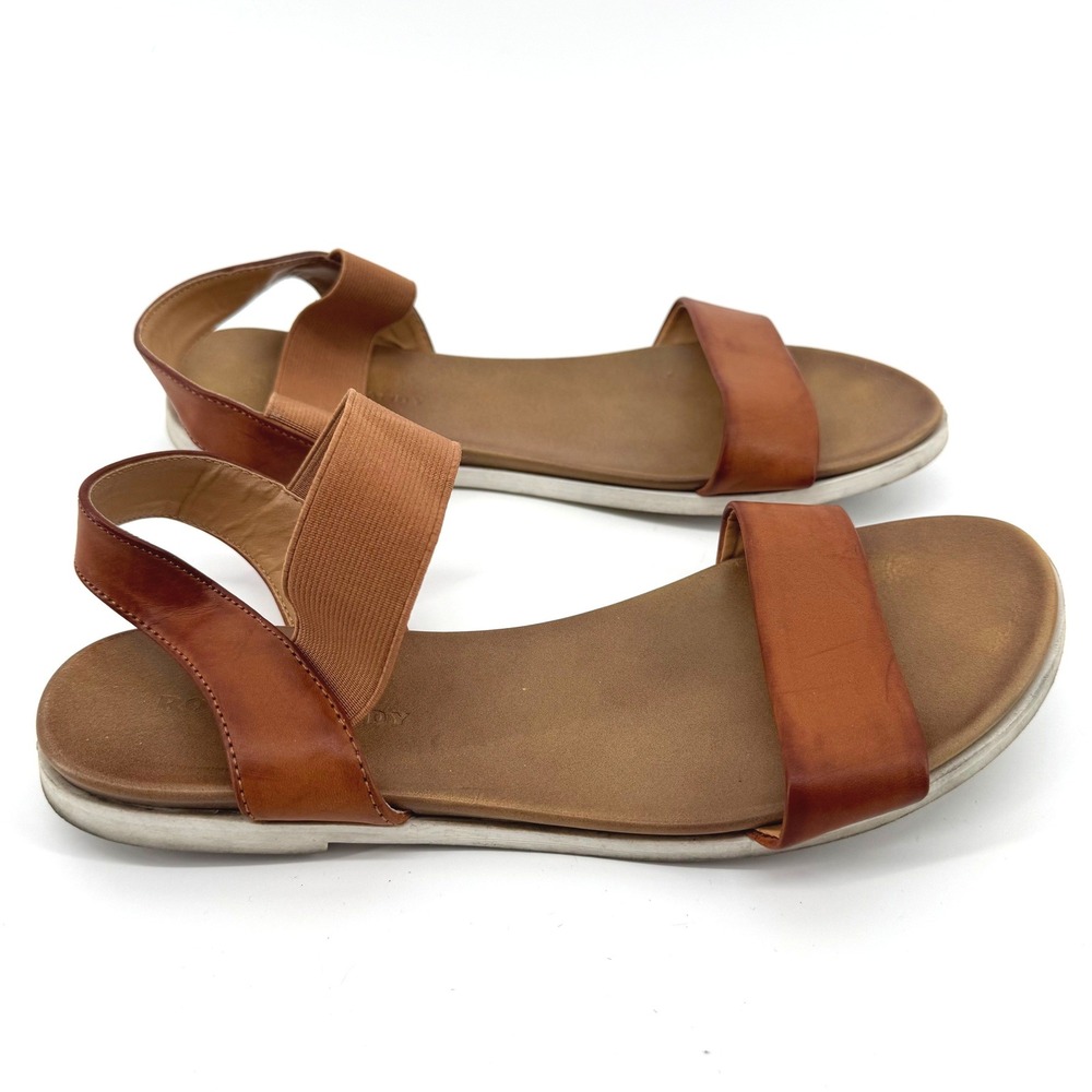 Rock & Candy by Zigi Sandals Women 10 Brown Elastic Strap Flat Boho Minimalist